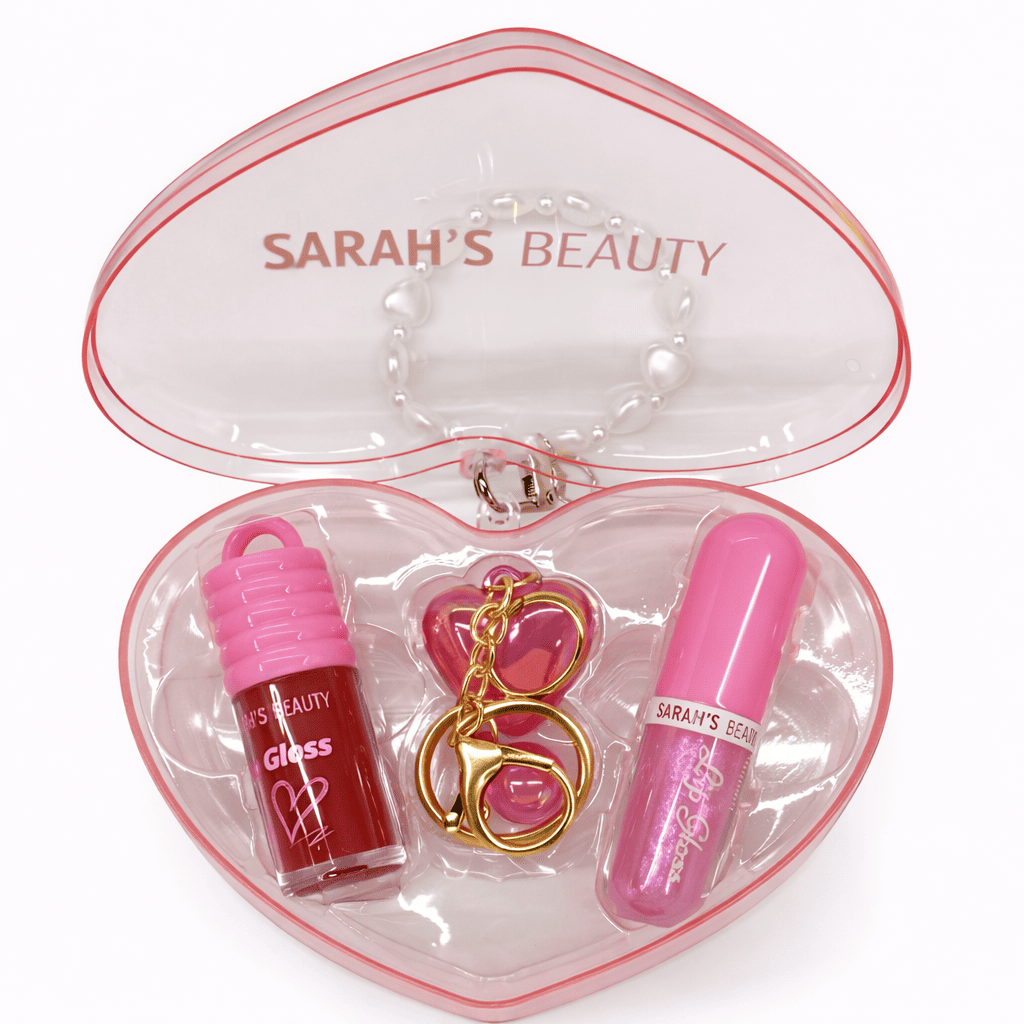 Kit Gloss Infantil Sarah’s Beauty com Chaveiro de Coração