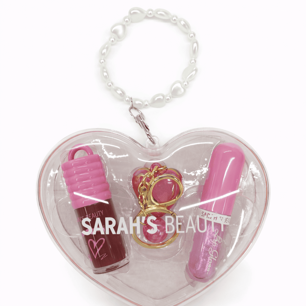 Kit Gloss Infantil Sarah’s Beauty com Chaveiro de Coração