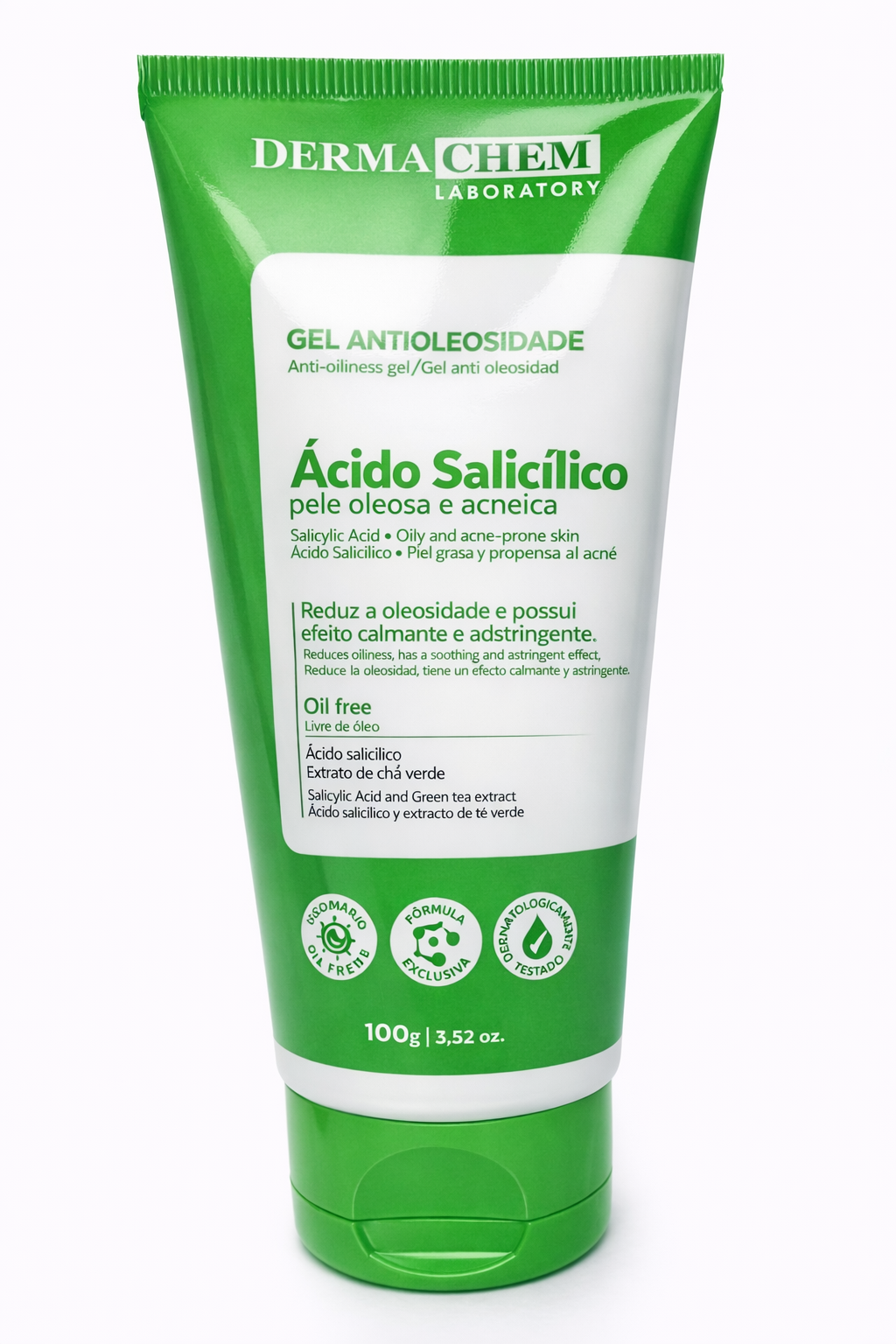 Gel Facial Antioleosidade Ácido Salicílico Derma Chem 100g