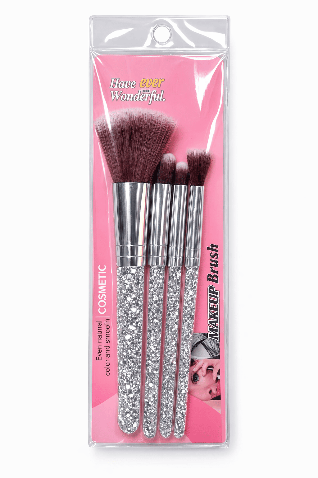 Comprar Kit Pincéis de Maquiagem com Glitter – 4 Peças na Glow Makeup