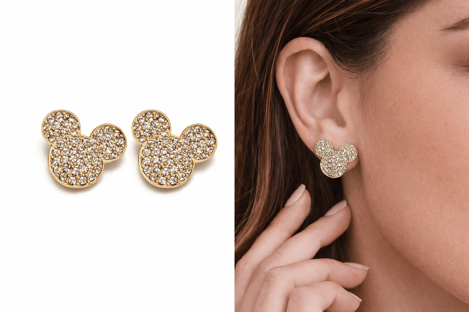 Brinco Feminino Luxo Strass Estilo Fashion