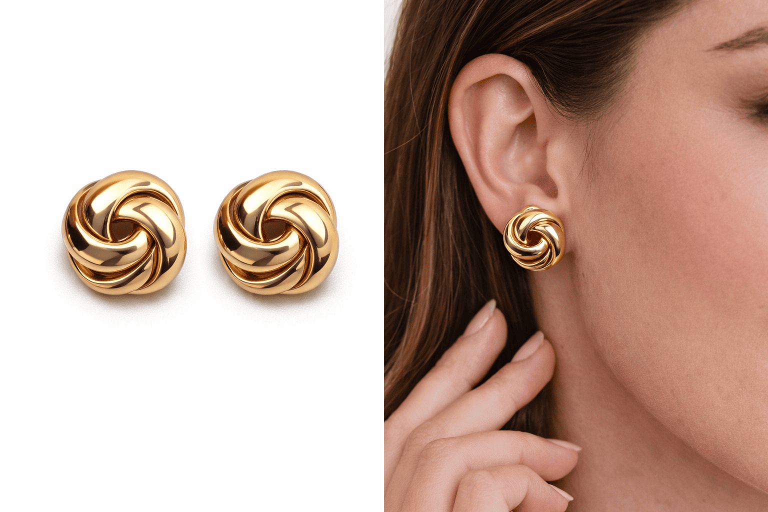 Brinco Feminino Nó Torcido Luxo