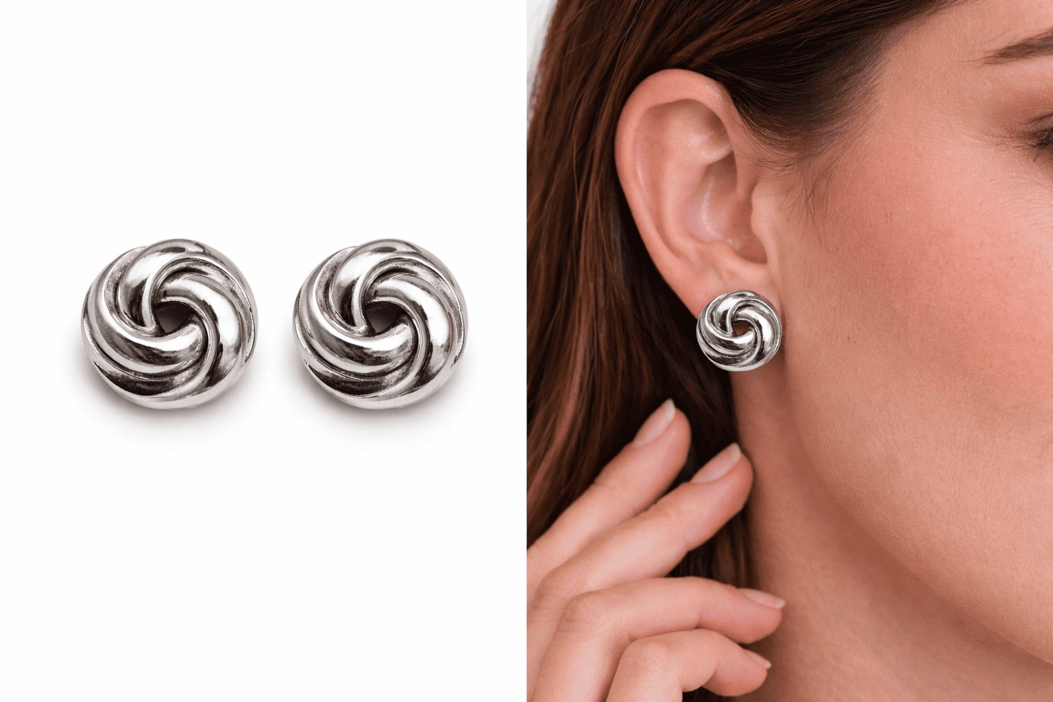 Brinco Feminino Nó Torcido Luxo