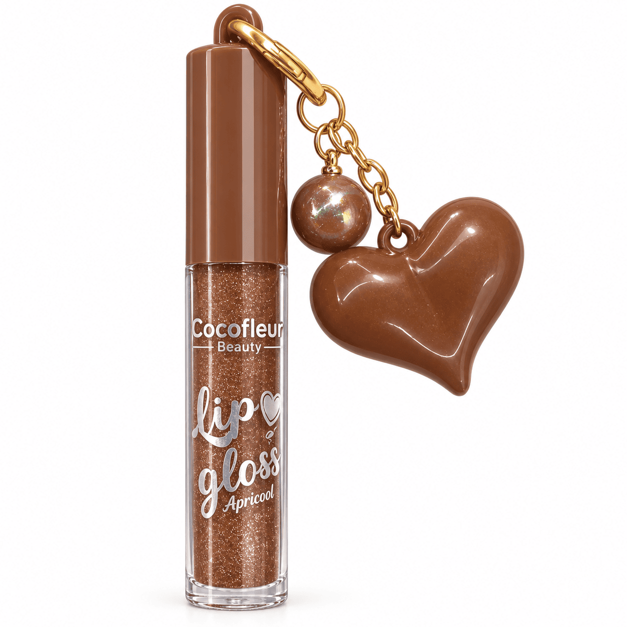 Comprar Gloss Labial Chocolate com Glitter e Chaveiro de Coração na Glow Makeup