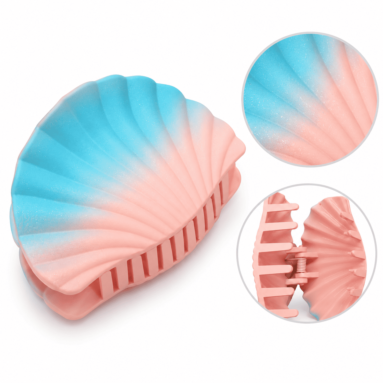 Comprar Presilha de Cabelo Concha Degradê Rosa e Azul na Glow Makeup