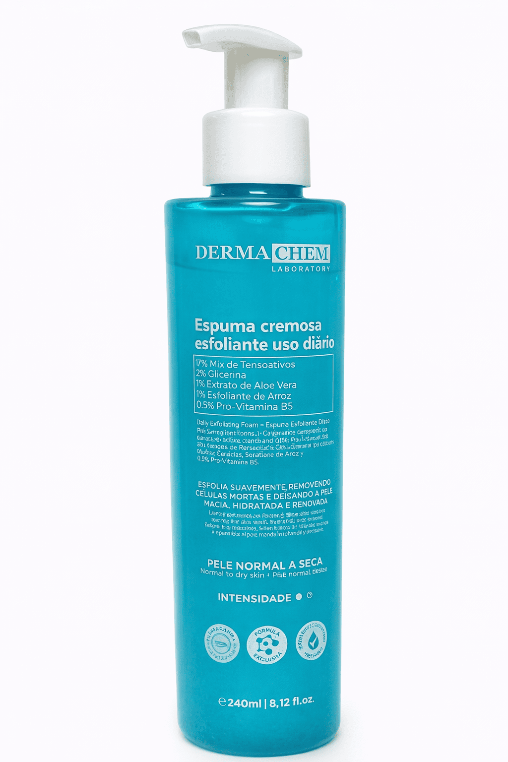 Espuma Cremosa Esfoliante Facial Uso Diário Derma Chem 240ml
