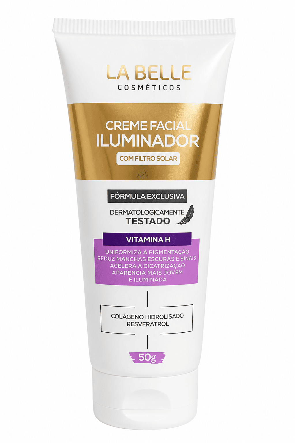 Comprar Creme Facial Iluminador La Belle com Filtro Solar 50g na Glow Makeup